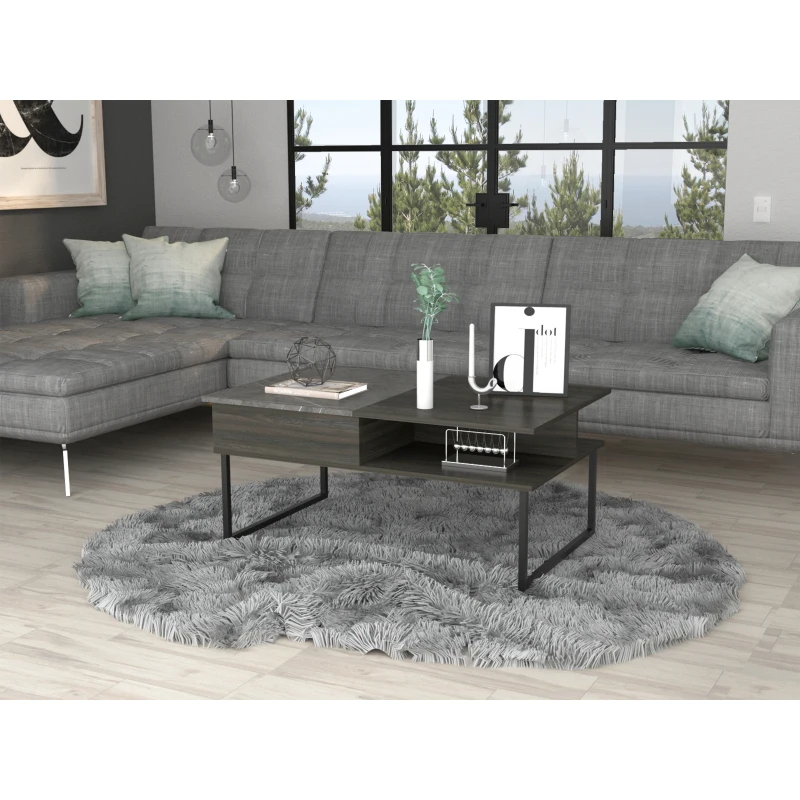 

Carbon Espresso and Onyx 1-Shelf Lift Top Coffee Table