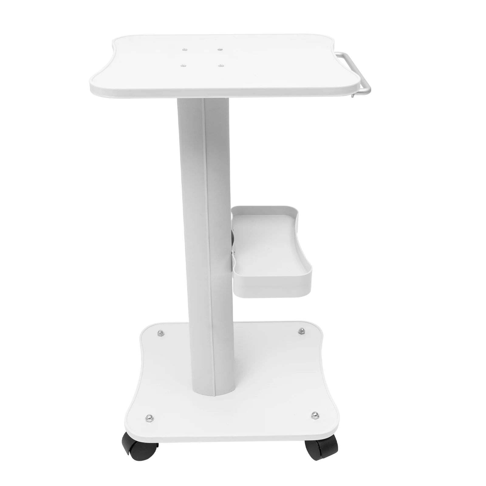 Gerobak Kecantikan ABS 3 Lantai dengan Pegangan Rak Penyimpanan Beban Berat Rak Multifungsi