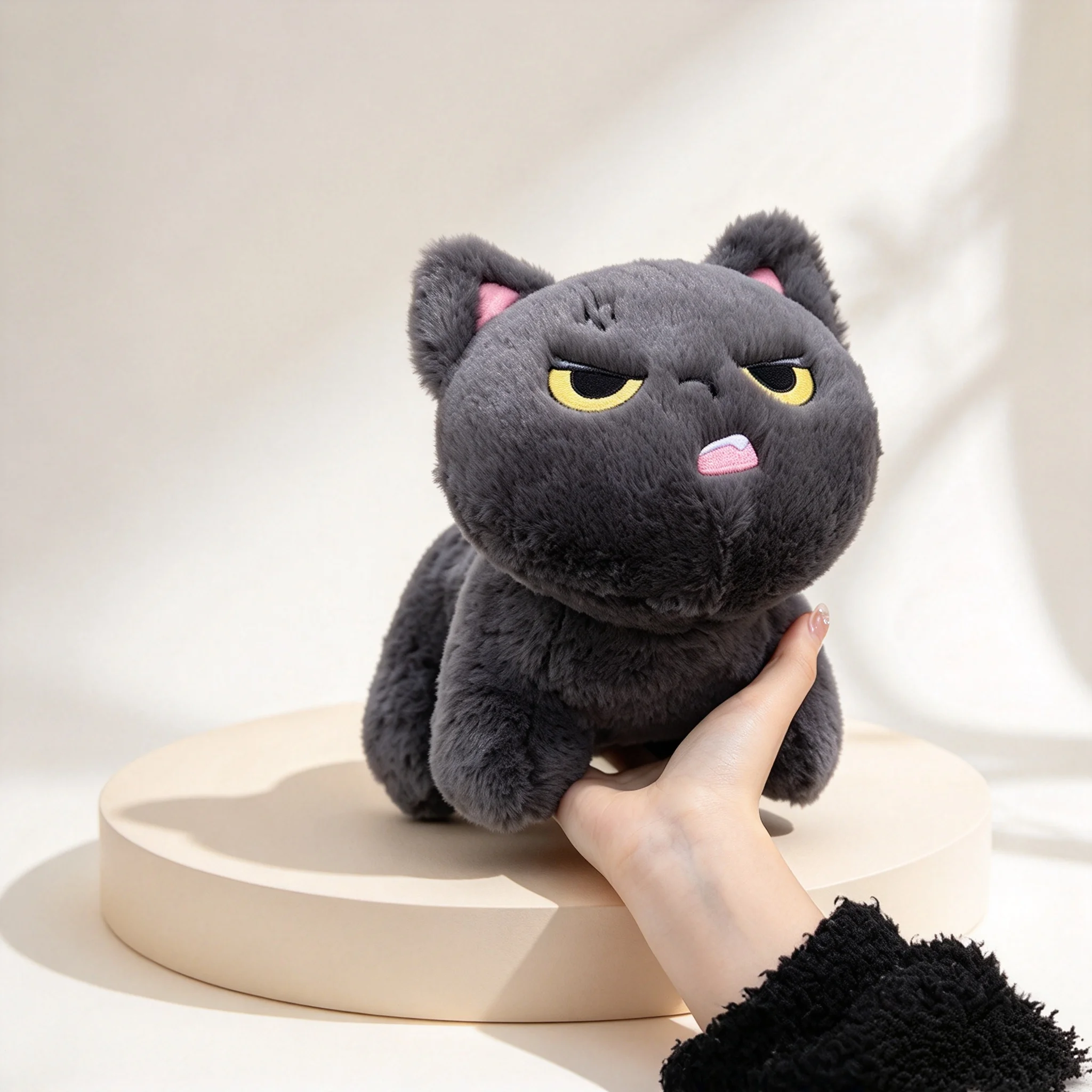 Interesting Anger Animal Plush Toys Cute Rabbit Cat Plush Doll Student Office Desktop Pets Child Birthday Xmas Gift Home Decor