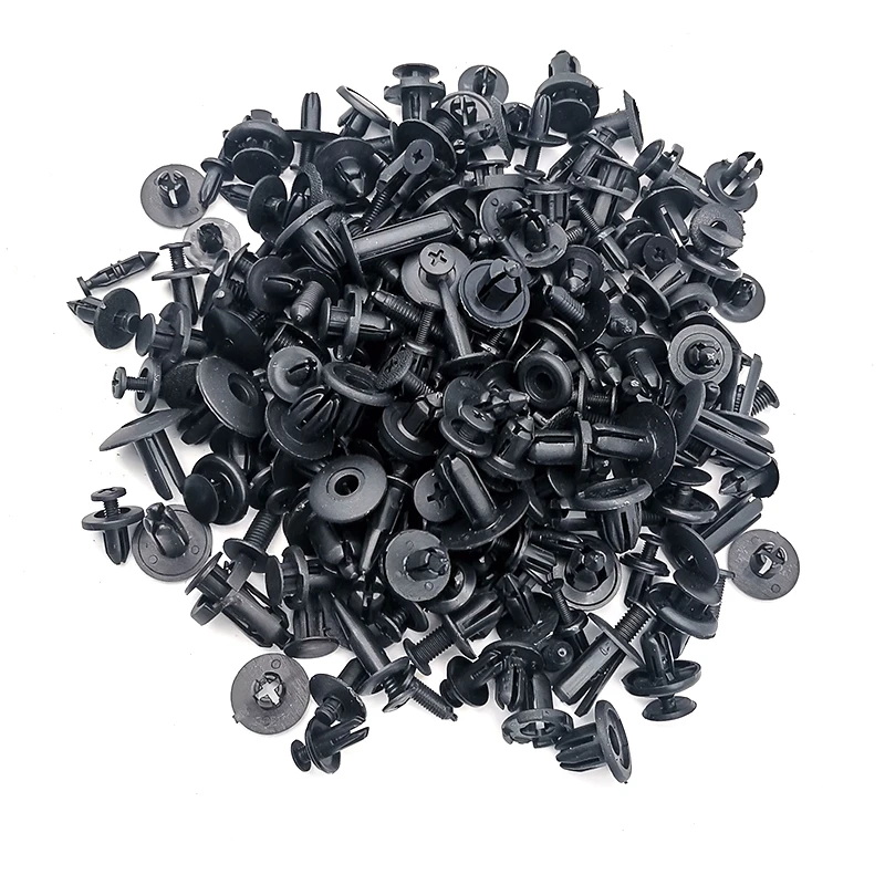 150PCS Mixed Car Bumper Leaf Plate Fender Trunk Screw Rivets Set Plastic Fastener Clips