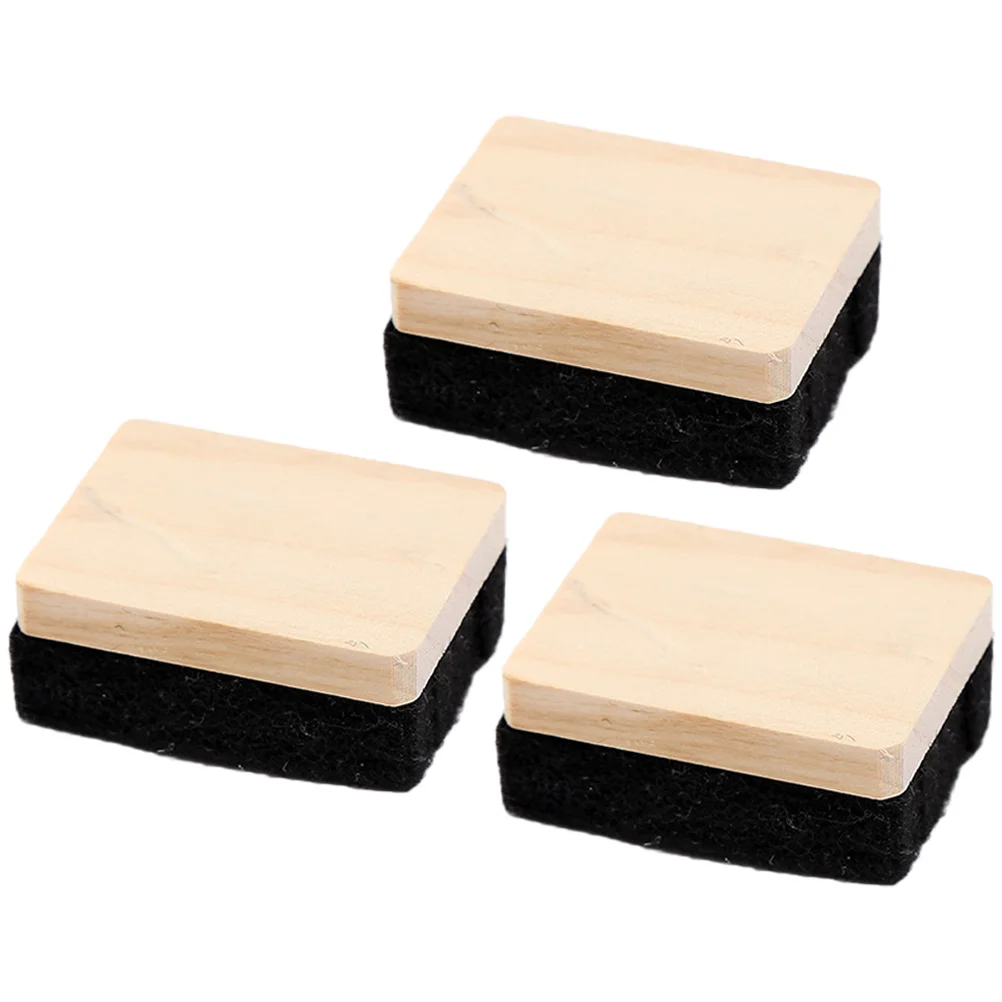 3 pièces gommes tableau noir en bois tableaux noirs de classe Simple bureau tableau nettoyant blanc pour