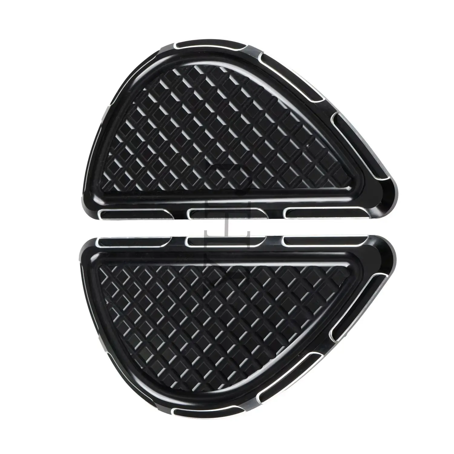 

Motorcycle Rear Passenger Footpegs Floorboard For Harley Touring Electra Street Glide FLHR FLHRC Road King 1993-Up Black/Chrome