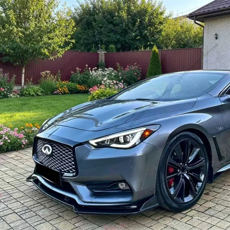 

For Infiniti Q60 Coupe 2017-2022 Car Front Bumper Lip Spoiler Splitter Car Bumper Lip Diffuser Spoiler Splitter Bodykits Tuning