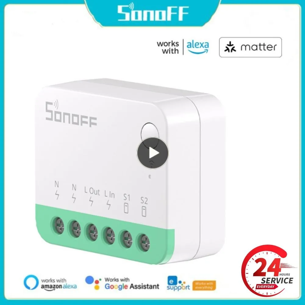 SONOFF MINIR4M Smart Switch Extreme Wi-Fi Smart Switches Universal Smart Home Matter Device Works With Alexa Google Assistant