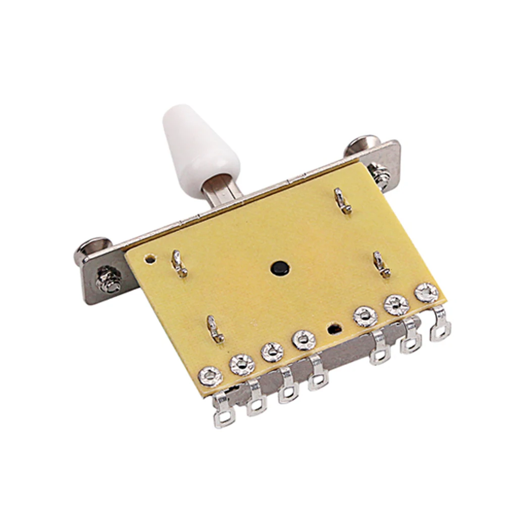 5 Way Pickup Selector Switch with White Tip for Stratocaster Electirc Guitars