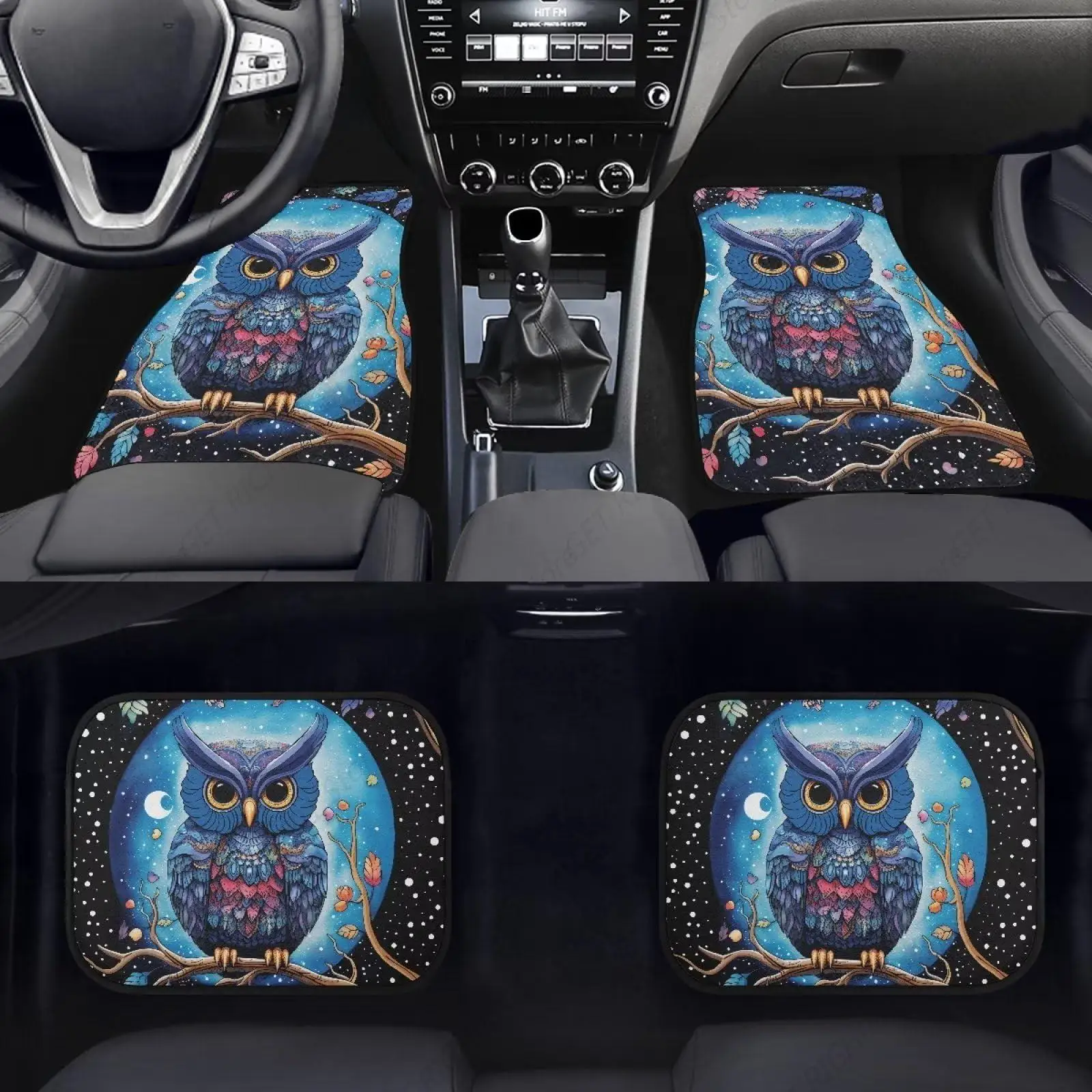 

Alfombrillas Coche Búho Para Mujer, Accesorios Para Coche, Alfombras Interiores, Suelo Goma Para Todo Tipo Clima, Almohadill