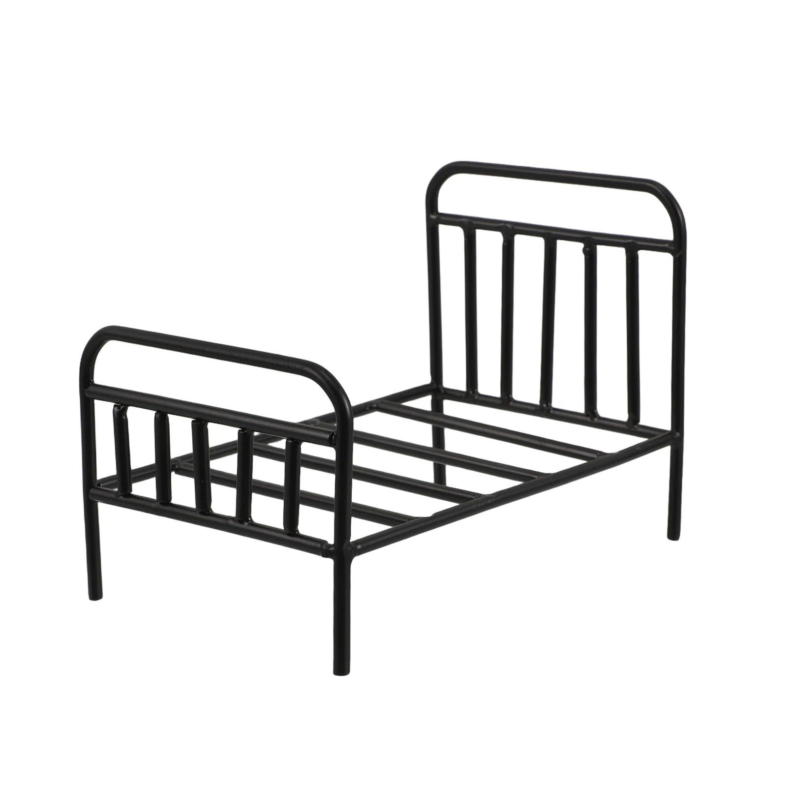 

Small Bed Flower Pot Stand Furniture House Metal Set Dollhouse Scenery Props