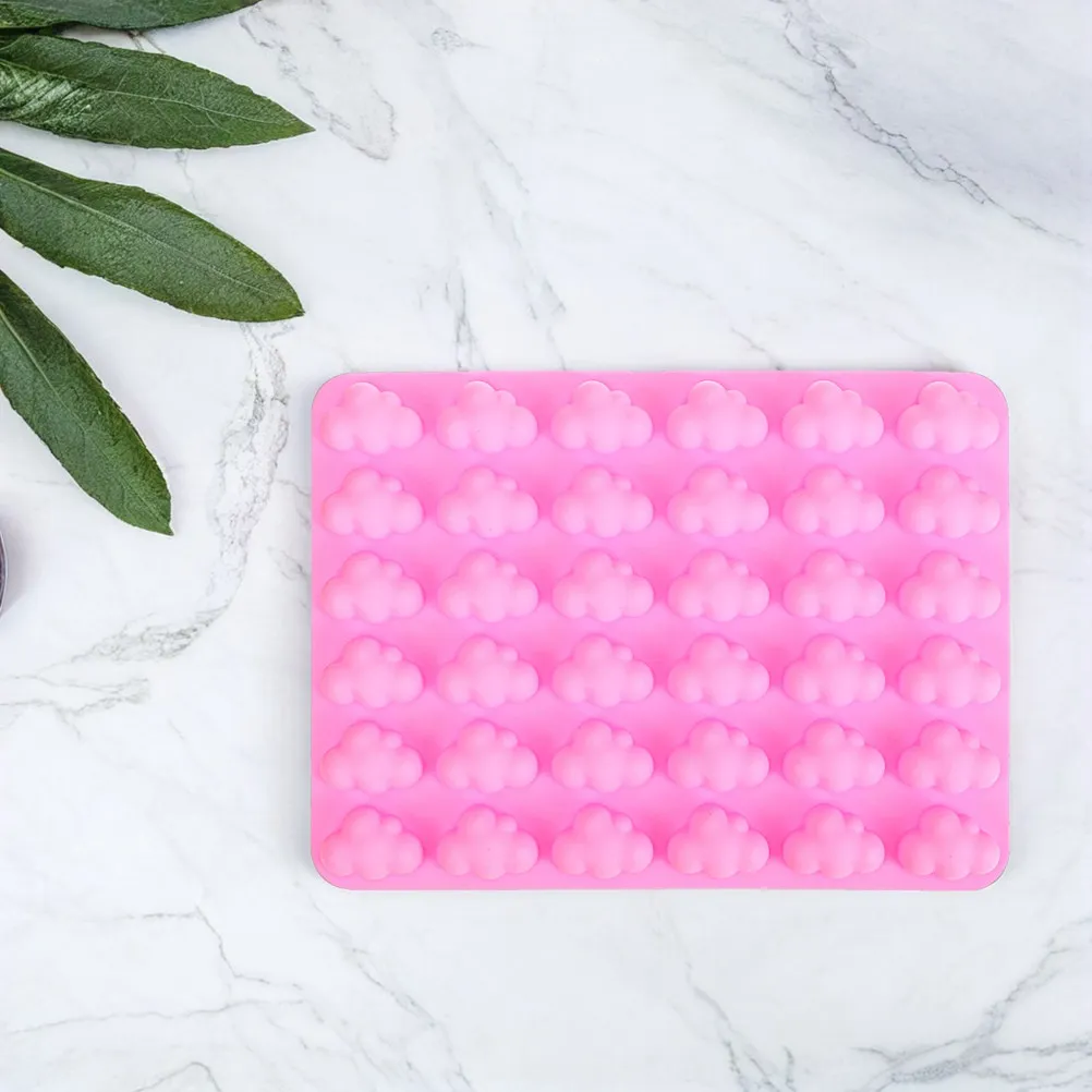 2Pcs Adorable Cloud Silicone Mold for Chocolate Pudding Jelly Baking DIY Crafts Reusable Flexible Safe Kitchen Candy Making
