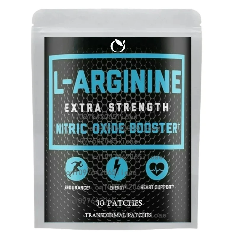 

30 Patches L- Arginine Transdermal Patches Enhanced with Essential Amino Acids Energy, Blood Flow, Heart Health & Stamina
