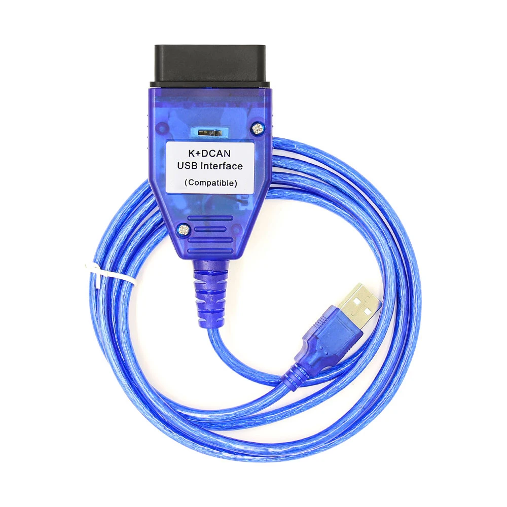 Herramienta de diagnóstico de coche para BMW K + DCAN, FTDI FT232RL con interruptor K DCAN K CAN OBD 2, Cable de escáner de IN-PA E60, E90, E92,