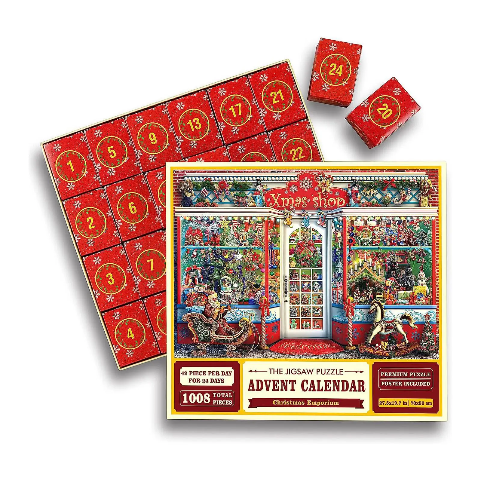 

Festive Christmas Puzzle Advent Calendar for Kids and Adults