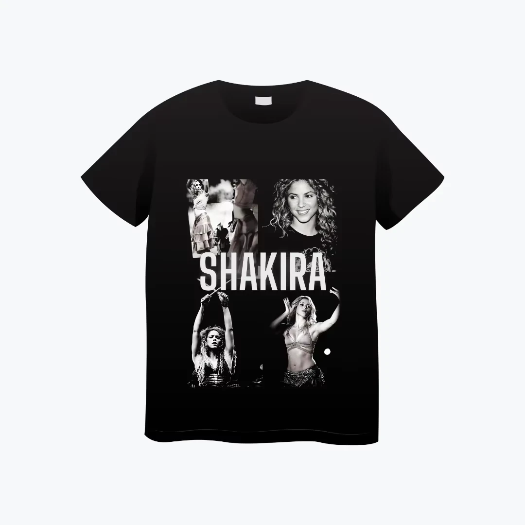 

2025 Men's Women T-shirts Shakira Hiphop Y2k Tee Street T-shirts American Round Neck Motorcycle Loose Casual Unisex Top Tee