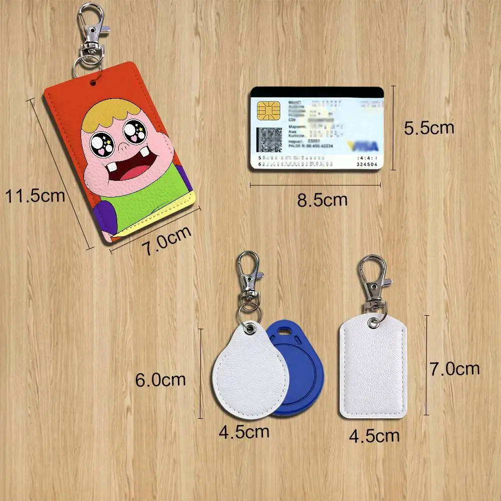 Cute chubby guy Clarence Card Holder Keychain Key Ring Door Lock Access Protective Case For Security Gift