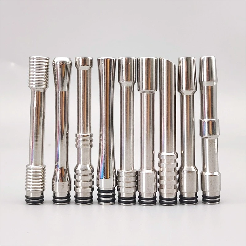 1 unidad de boquilla de goteo de acero inoxidable 510, 65mm/70mm/76mm de largo, con unión recta tipo pajita, estilo aleatorio