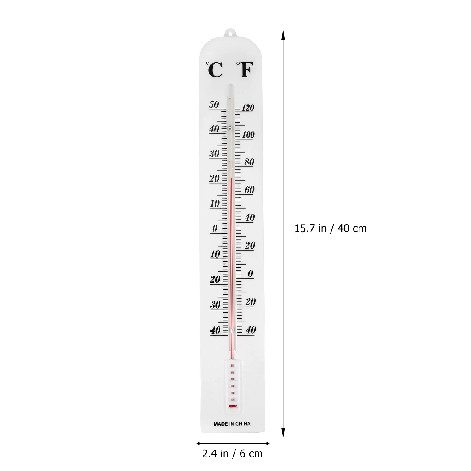 4Pcs Plastic Panel Teaching Thermometers Dual Scale Celsius Fahrenheit Red Glass Core Science School Demonstration Safety