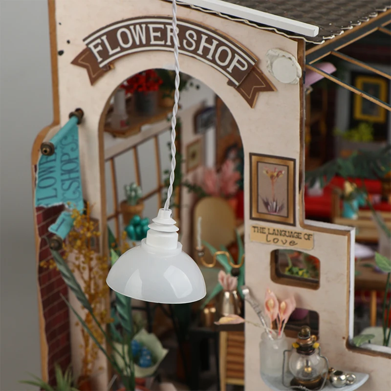 1:12 인형 집 시뮬레이션 LED 샹들리에 모델 인형 집 미니어처 가구 장식 인형 집 홈 액세서리