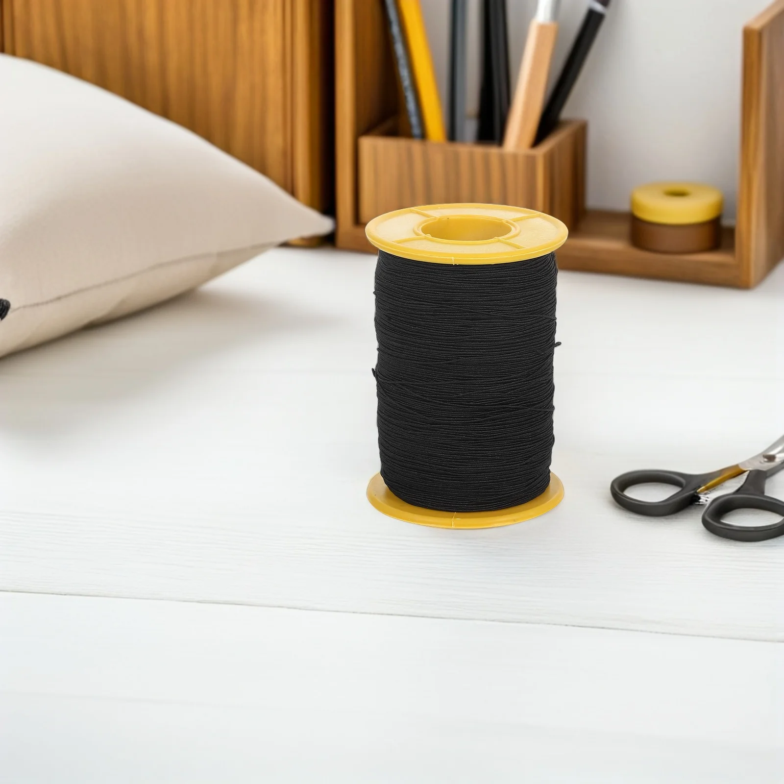 

2pcs 2 Rolls 0.5Mm Latex Elastic Cord Beading Stretchy Beading Thread Black White Durable Jewelry Making Supplies For Bracelets