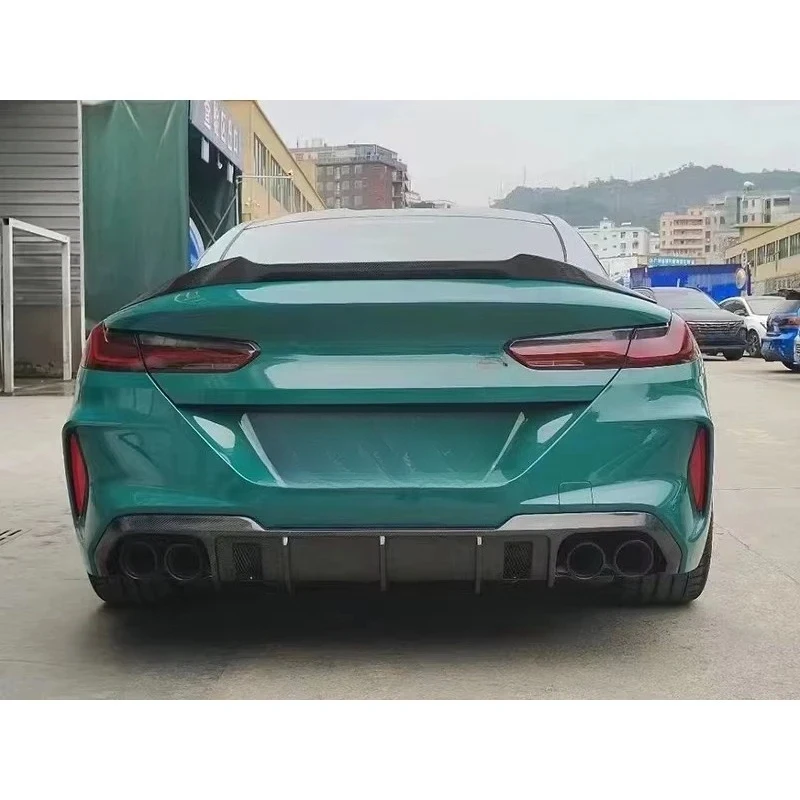 For  M8 F91 F92 F93 Carbon Fiber Body Kit Front Lip Side Skirt Rear Turnk Spoiler Rear Wing Back Lip Bumper Diffuse