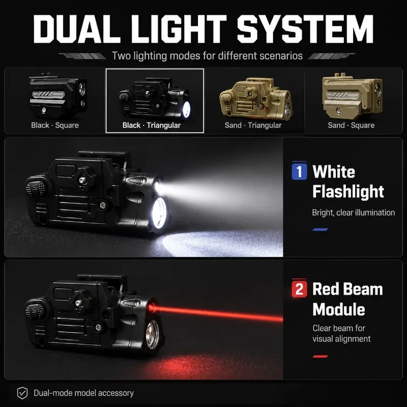 Dual Light LED & Infrared Under-Mount Unit Universal 20MM Rail Craft Modification Part