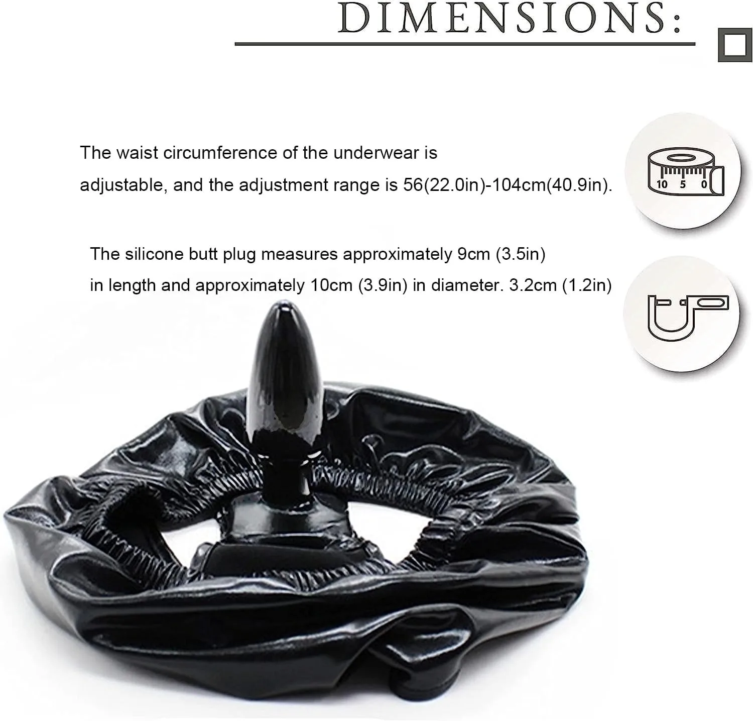 Patent Leather Female Chastity Belt with Dildo Plug Masturbator Pants Underwear Sexy Men Underwear Erotic Belt