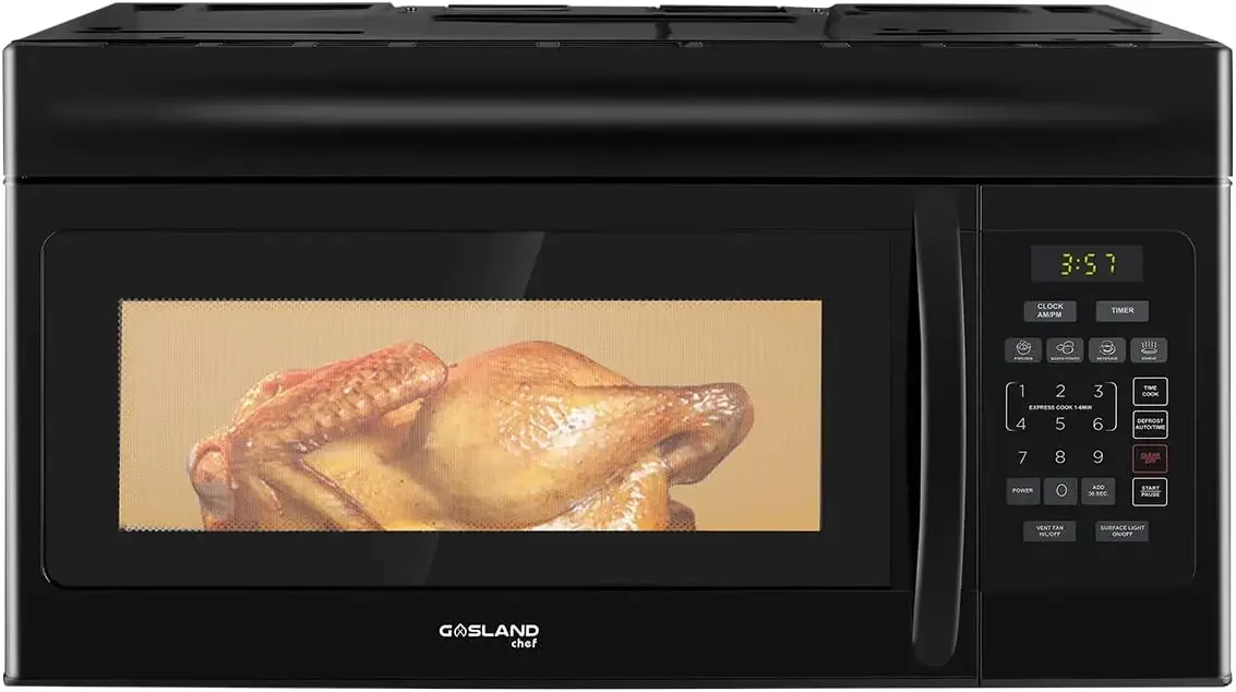 1.6 Cu. Ft. 30 Inch OTR1603B Over-the-Range Microwave Oven, Over The Stove Microwave Oven, 1000 Watts, 300 CFM in Black,