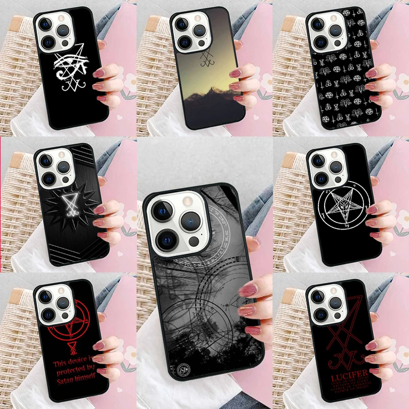 Sigil of Lucifer Phone Case Cover for iPhone 16 Promax 15 Pro 13 14 Plus 11 12 Mini XR XS MAX Coque