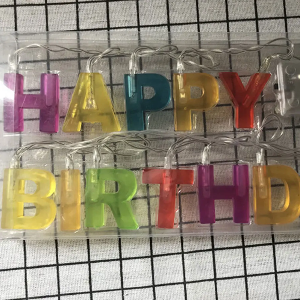 

1Set Letter Style LED String Lights Powered Birthday Party String Lamp Festival Home Shop Patio Decoration