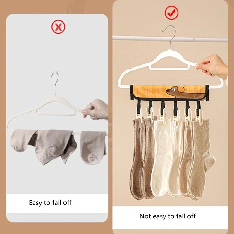 4X7B Travel Friendly Clothespin Hanger Space Saving Designs Accessory for Efficient Drying In Temporary Living Space