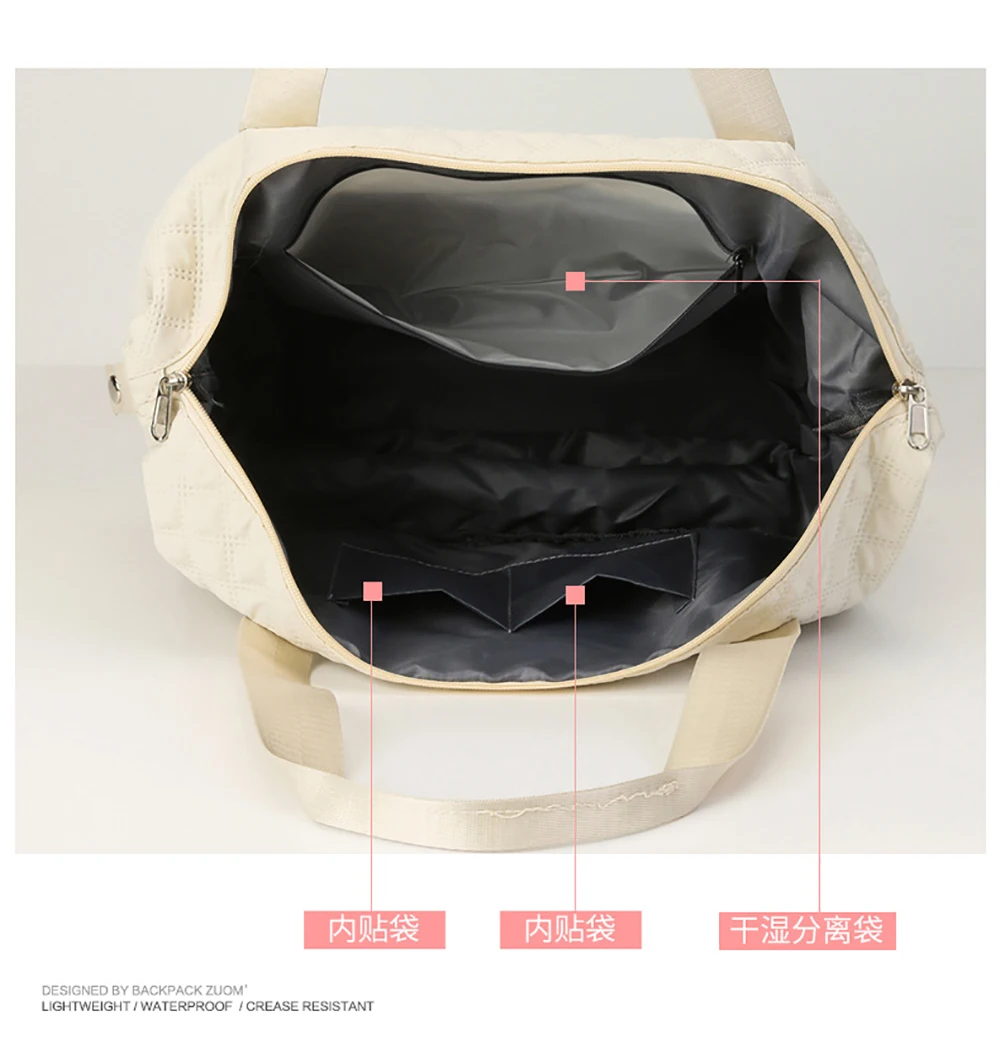 Saco De Duffle Dobrável Com Rodas E Alça Para Viagem, Saco De Armazenamento Expansível, Novo Design