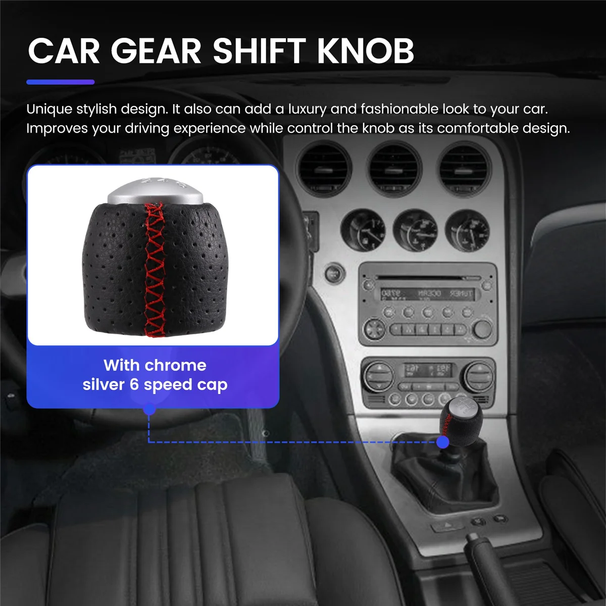 Perilla de palanca de cambios Manual de 6 velocidades, Bola de mano para Alfa Romeo 159, Brera Spider 05-11