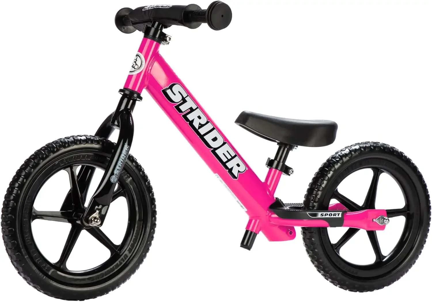 12” Sport Bike - No Pedal Balance Bicycle for Kids 1 to 4 Years - Includes Safety Pad, Padded Seat, Mini Grips & Flat-Fr