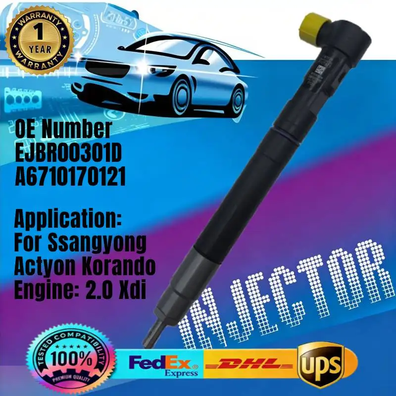 Kraftstoffeinspritzdüse EMBR00301D A6710170121 Common-Rail-Injektor für Ssangyong Actyon Rexton Korando 2.0 Xdi Motor