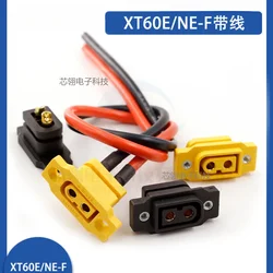 Amass XT60E-F XT60NE-F Female Plug Battery Connecting Adapter Large Current Gold/Brass Ni Plated Power Connector for RC Model