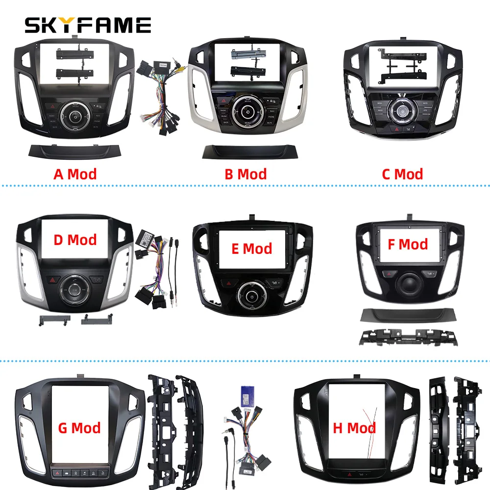 SKYFAME Auto Rahmen Fascia Adapter Android Radio Dash Fitting Panel Kit Für Ford Focus Mk3