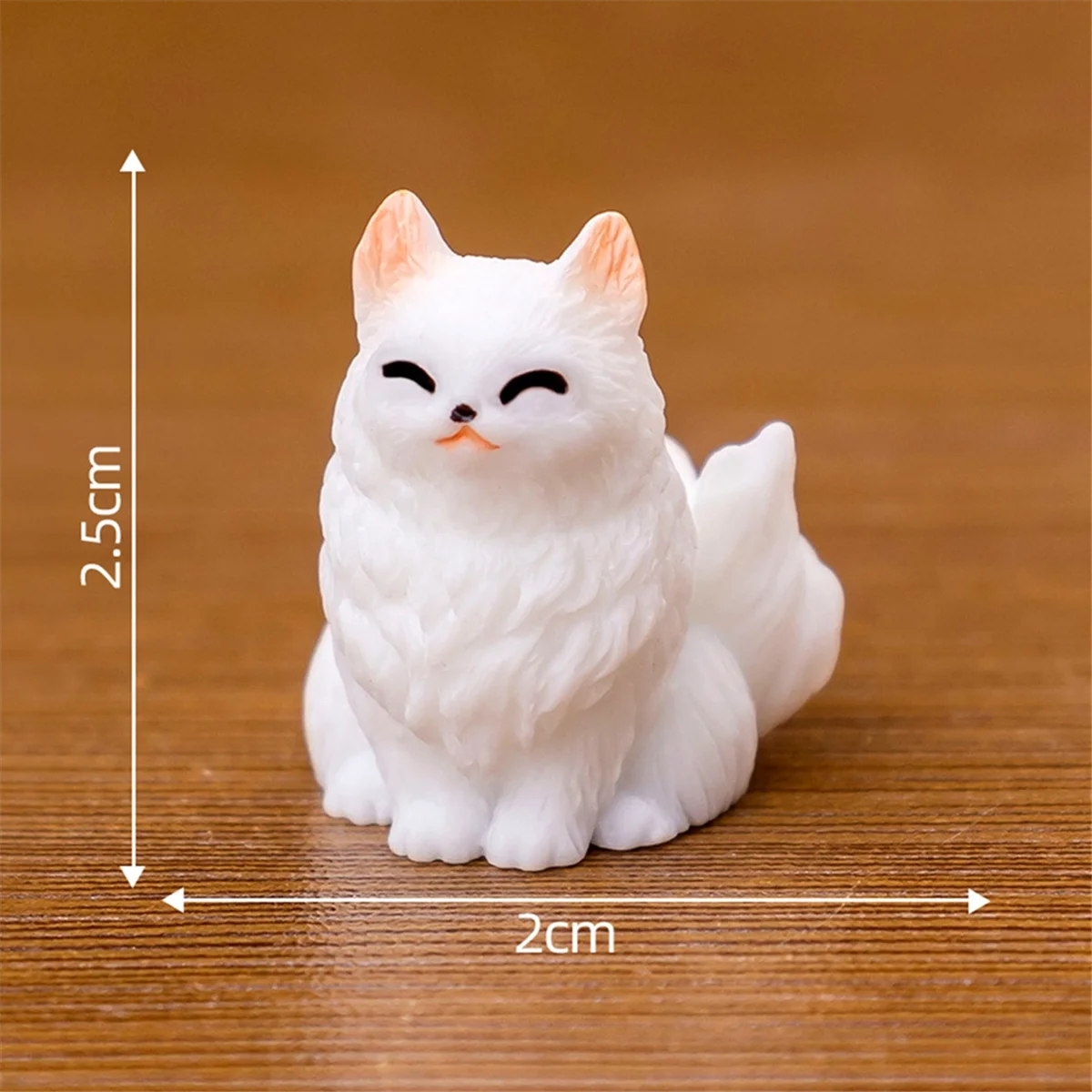 AT52 Cute Mini Small Cat Animal Decoration Resin Craft Miniature Figure Tiny for Bonsai Micro-Landscape Fairy Garden Decor