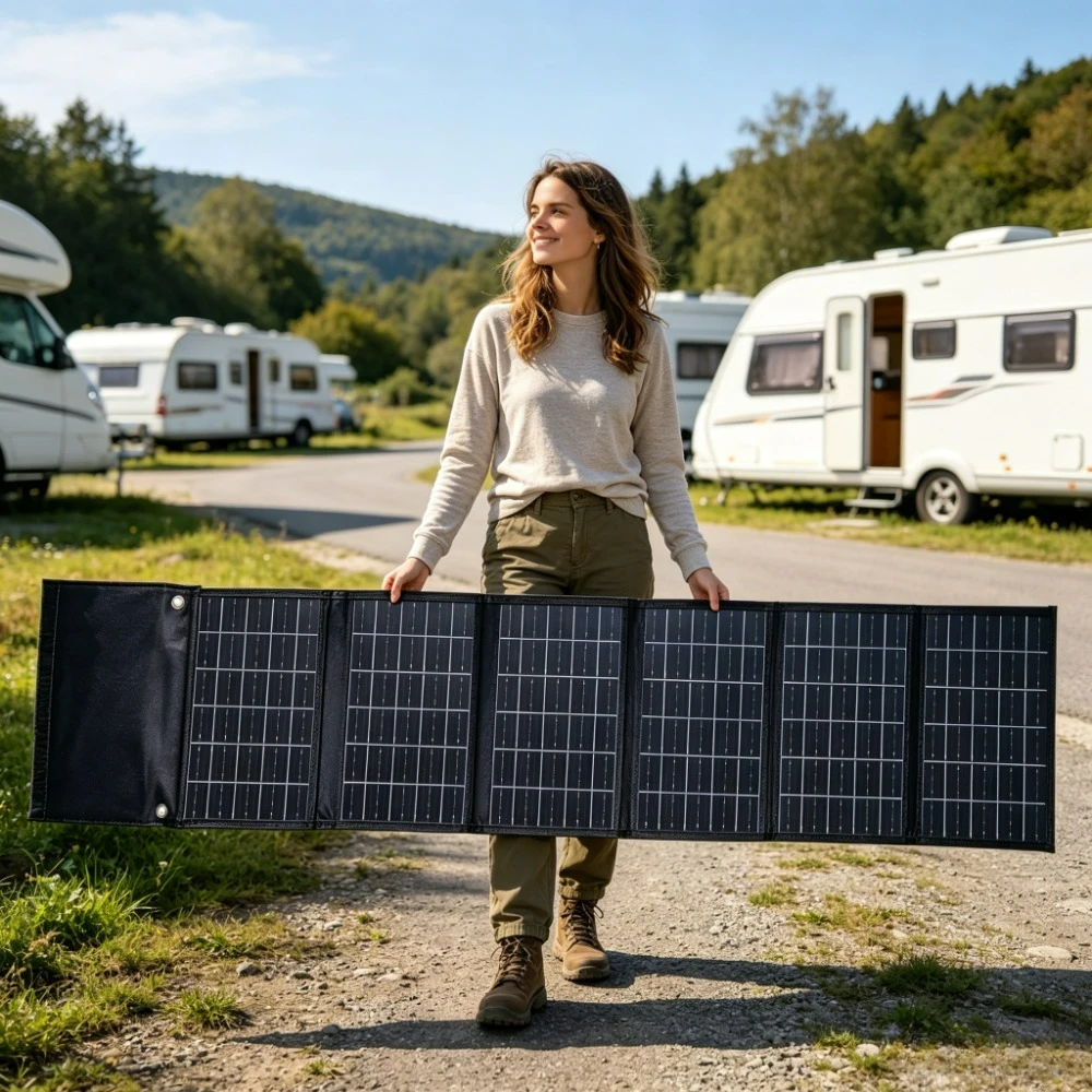 Portable 50W 90W Foldable Solar Power Charger With USB DC Dual Output Waterproof Fold Solar Panel For Outdoor Travel Camping