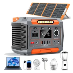 300W 78000mAh Portable Power Station 110V/220V Power Bank 288Wh Solar Power Generator LiFePO4 Outdoor Energy For Camping Travel