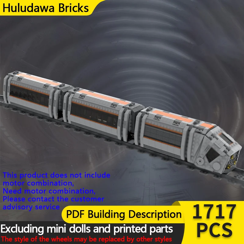 

City Car Model MOC Building Bricks Mini MRT-4T2 Passenger Train Modular Technology Children Holiday Gifts Assemble Toys Suit