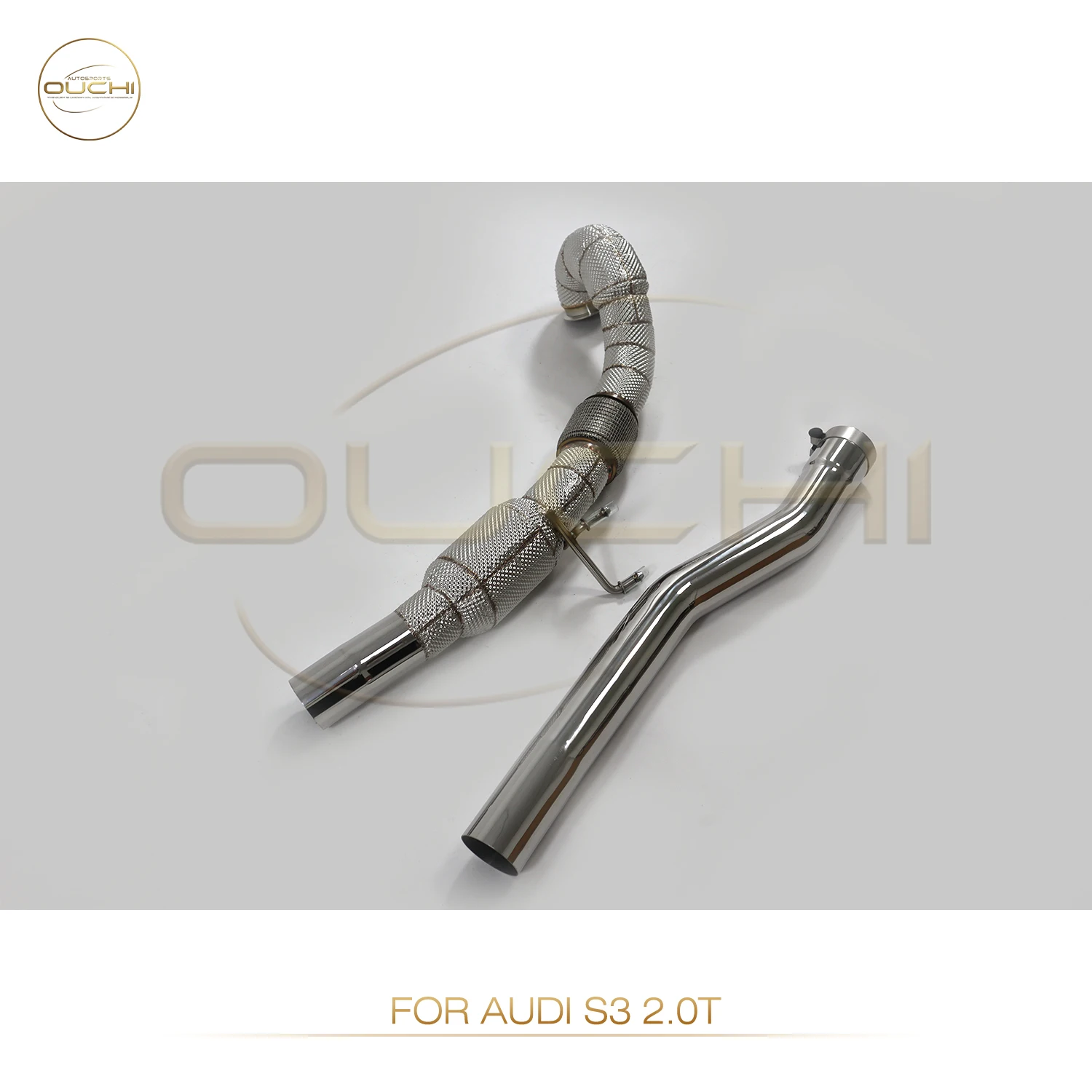 OUCHI High Quality Exhaust S3 Downpipe for 2013-up Audi S3 2.0T Stainless Steel Without Catalytic Catted Downpipe