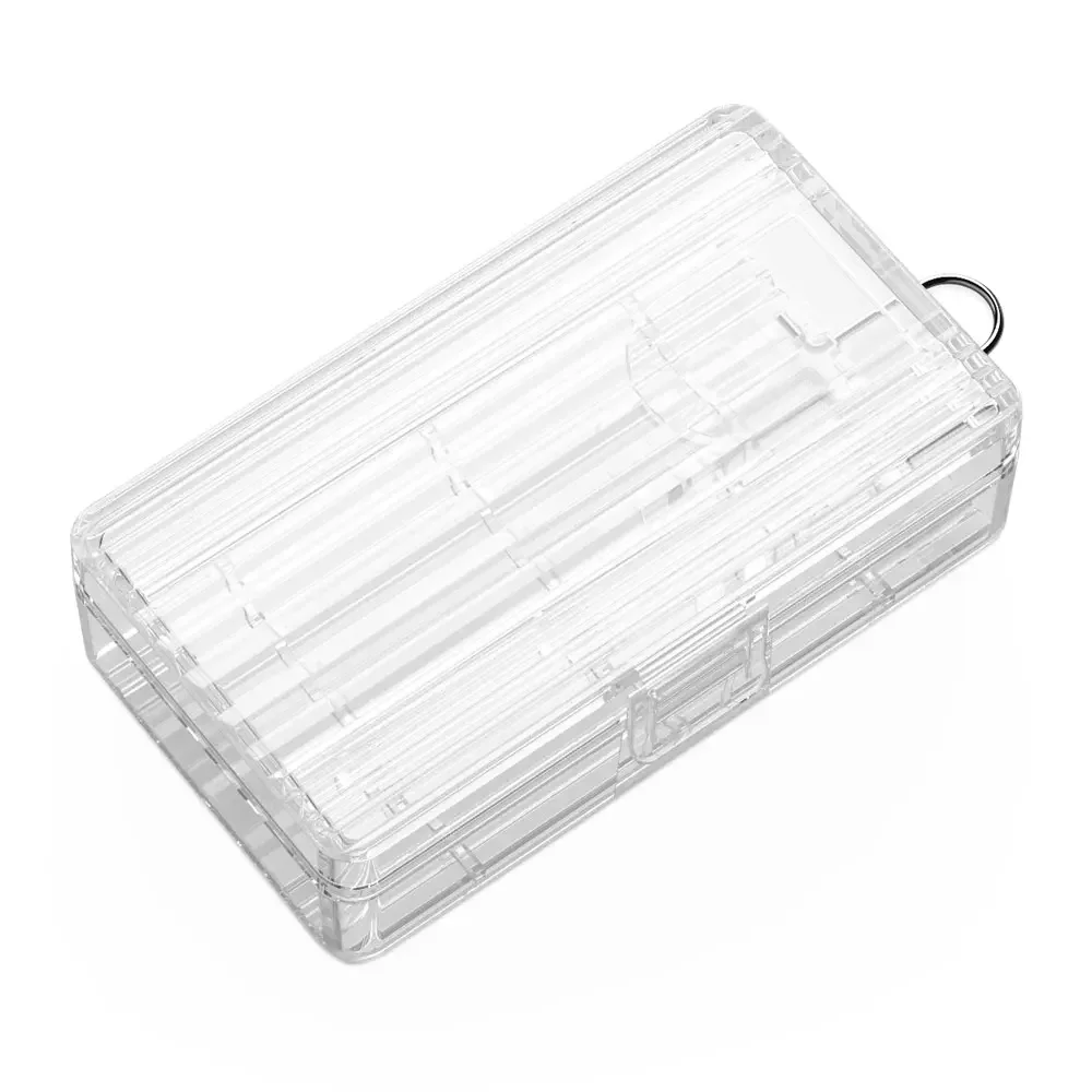 Soshine 18650 2 Slots Battery Storage Box with Clips Hard Plastic Battery Case Protecte Container for 2 Slots 18650 Battery