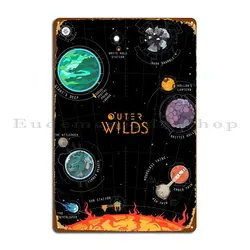 Outer Wilds Metal Plaque Poster Painting Kitchen Garage Iron Retro Tin Sign Poster