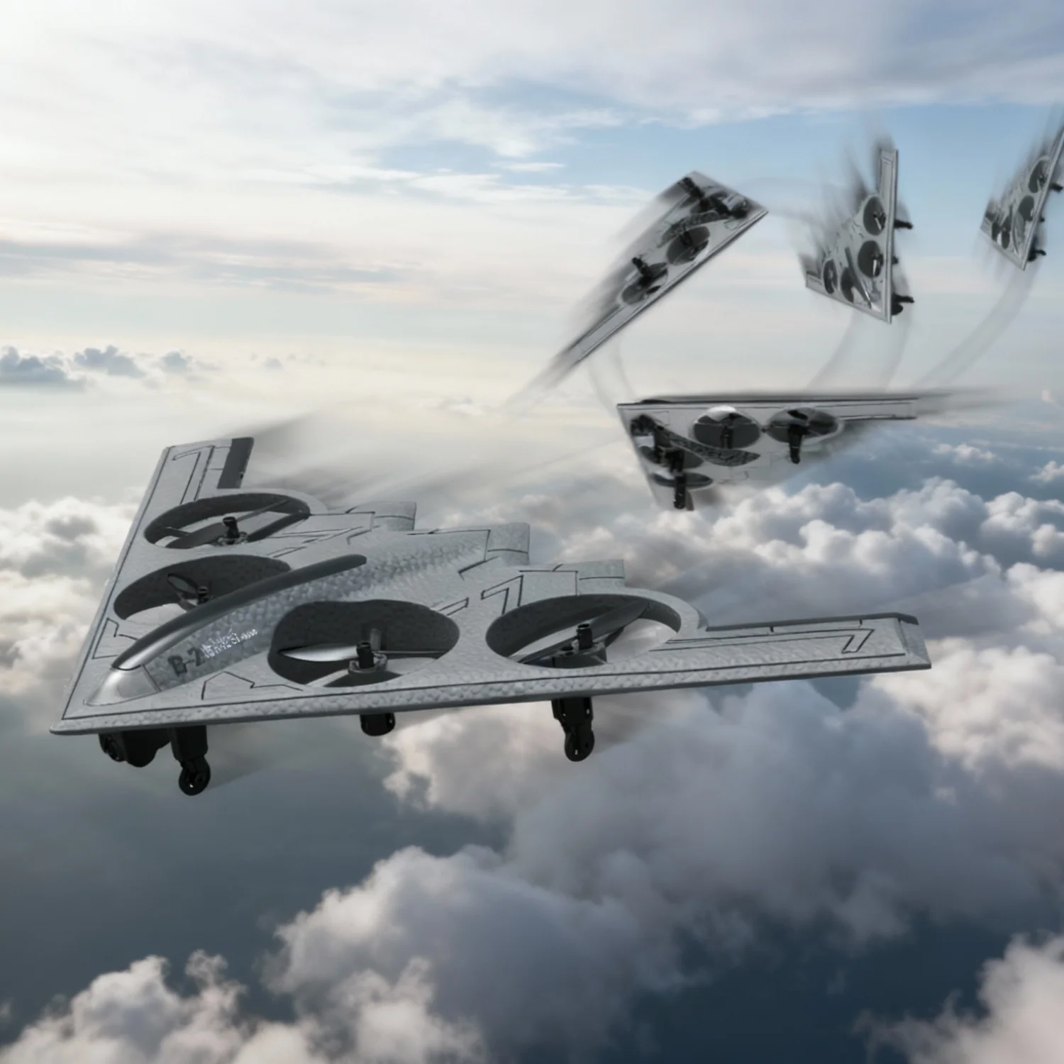 ألعاب i-psy تقليد B2 قاذفة خفية واي فاي FPV طائرة تحكم عن بعد طائرة 2.4G هيكل توربيني تحوم مصباح ليد RC مقاتلة #1