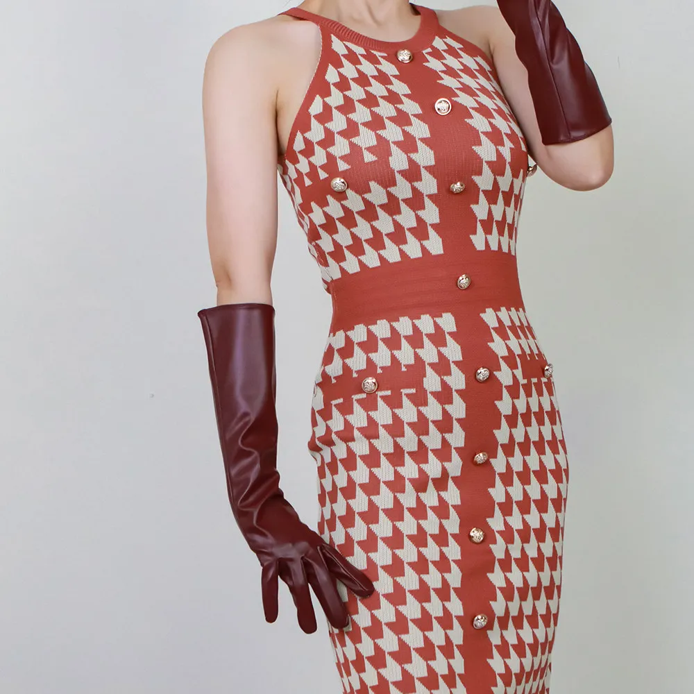 16 Zoll (40 cm) lange Handschuhe aus Leder, Lack-PU, LATEX, Fashion Tech Silver, Subkultur-Accessoires für Damen, leicht, thermisch, Cyberpunk-Stil – Detail 32
