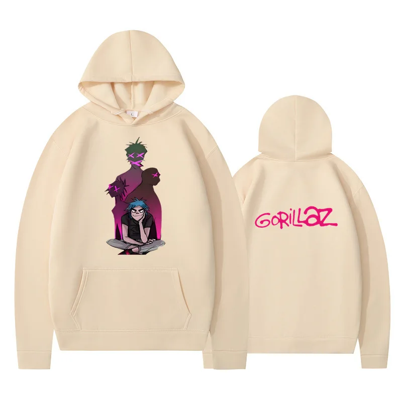 Gorillaz Cracker Island Printed Casual Street Sweatshirt Men\'s and Women\'s Same Cotton High Quality Fashion Loose Men\'s Hoodie