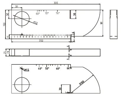 Ultrasonic Flaw Detector Calibration Blocks Standard Test Blocks IIW V1