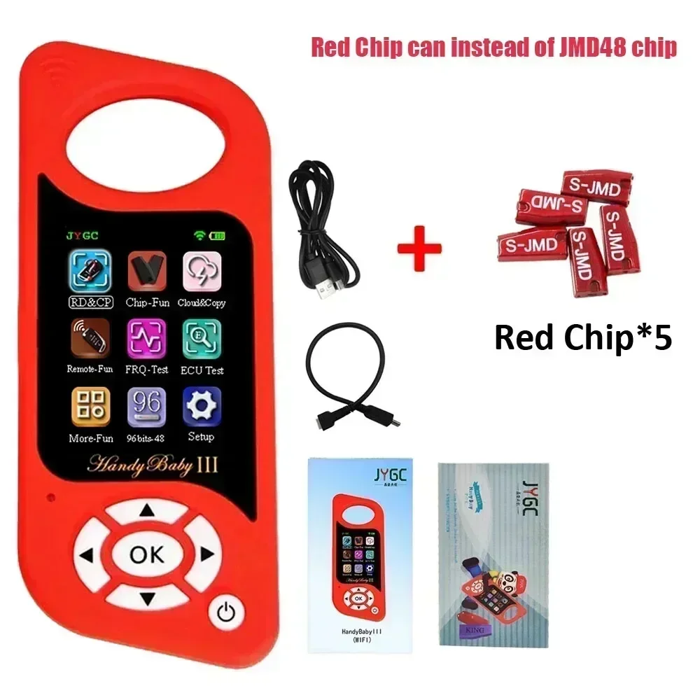 2024 Newest JMD Handy Baby III Handhold Car Key Copier Auto Key Programmer for 4D/46/48/G/KING/Red Chip Copy 96bit 48 Chip A+++