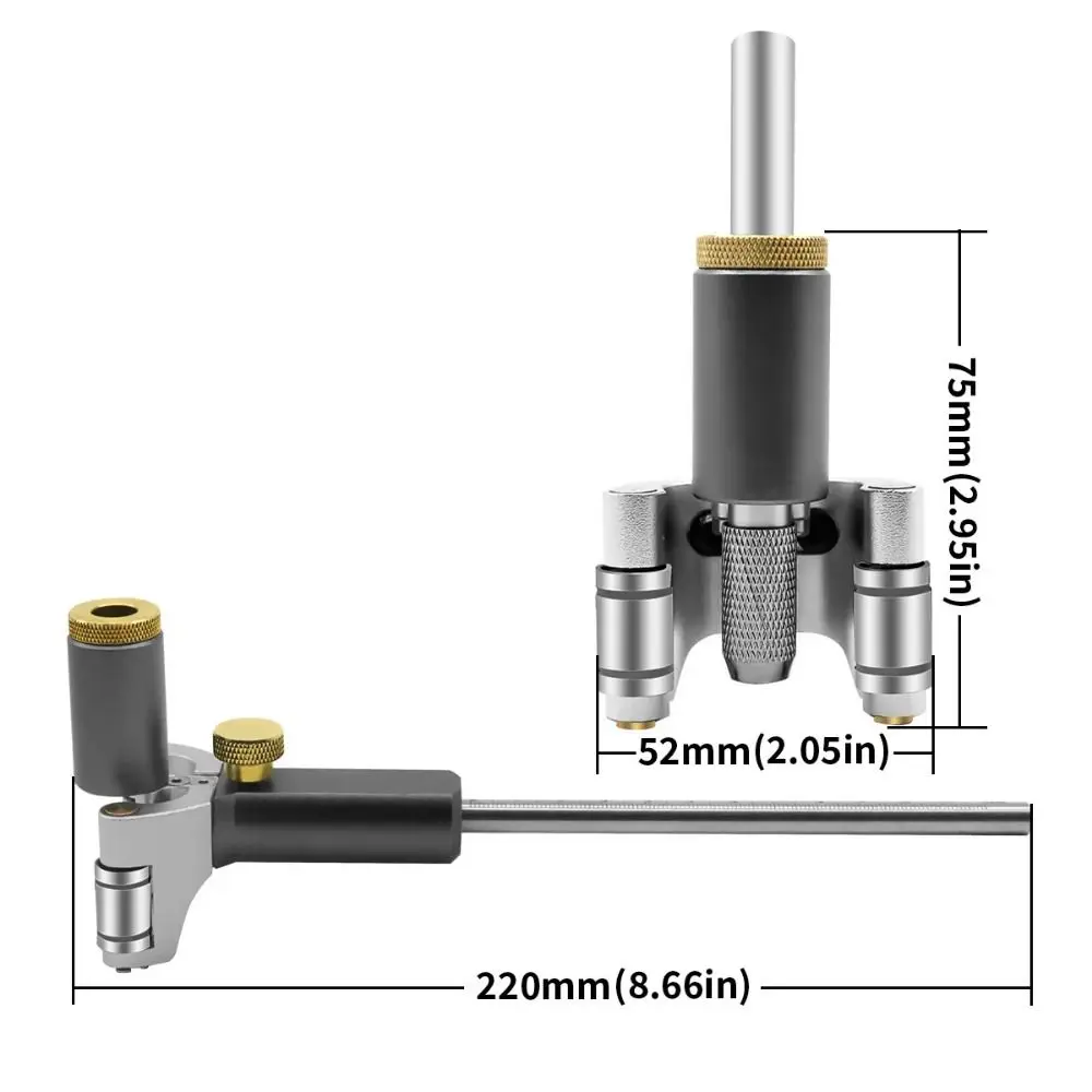 Linear Arc Dual-purpose Straight Arc Curve Line Scriber Line Drawing Range 0-120mm High-precision Woodworking Marking Gauge