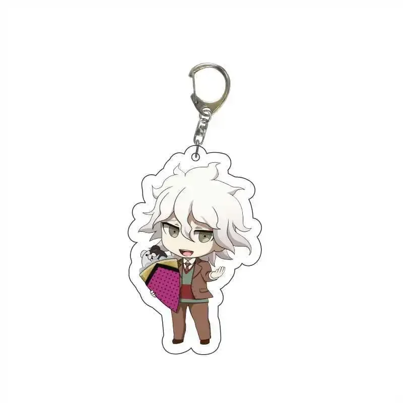 Anime Figure Akamatsu Kaede Saihara Syuichi Monokuma Key Ring Creative Acrylic Key Chain Creative Model Plate Decor Collection