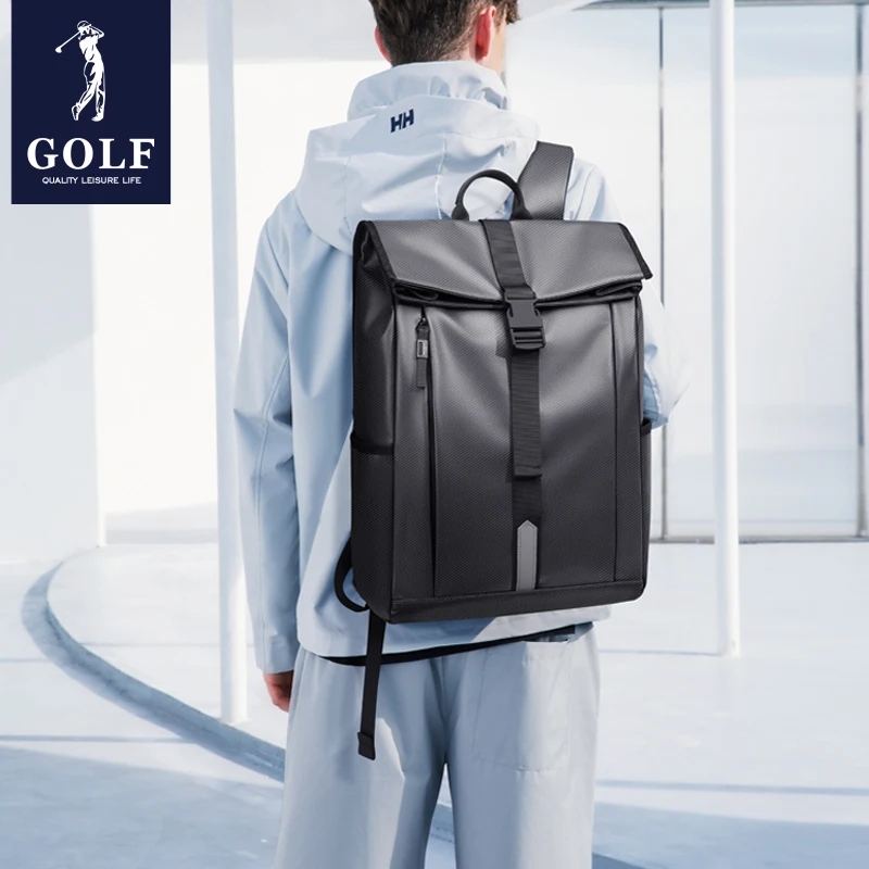 GOLF Stylish Backpack For Men 17.3 Inch Laptop Backpack Expandable Travel Waterproof Backpacks Man Oxford Original Brands Bags