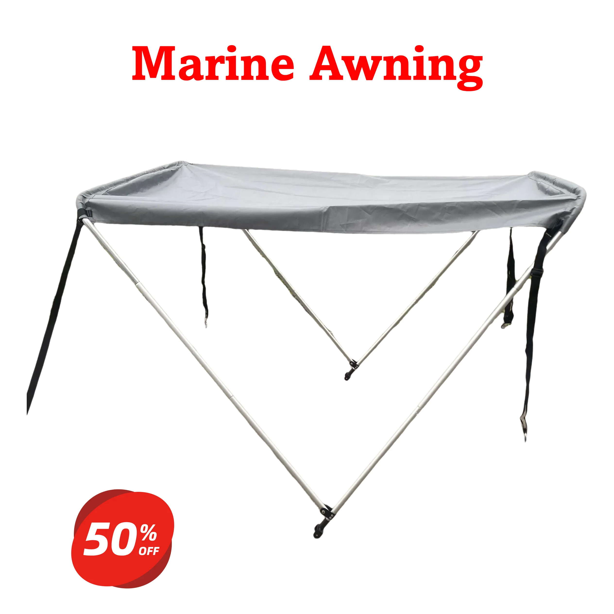 

Aluminum Marine Sunshade Canopy - Universal Fit for Inflatable Boat, Kayak & Raft
